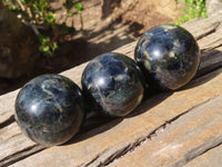 Polished Rare Iolite Spheres x 6 From Ambatofinandrahana, Madagascar