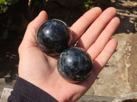 Polished Rare Iolite Spheres x 6 From Ambatofinandrahana, Madagascar