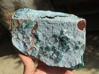 Natural Drusy Coated Chrysocolla & Malachite Dolomite Specimens x 2 From Congo