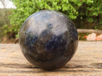 Polished Iolite / Water Sapphire Spheres  x 2 From Madagascar - Toprock Gemstones and Minerals 