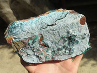 Natural Drusy Coated Chrysocolla & Malachite Dolomite Specimens x 2 From Congo