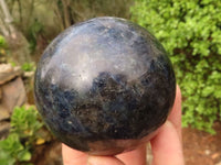 Polished Iolite / Water Sapphire Spheres  x 2 From Madagascar - Toprock Gemstones and Minerals 