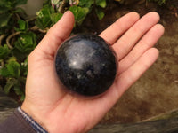 Polished Iolite / Water Sapphire Spheres  x 2 From Madagascar - Toprock Gemstones and Minerals 