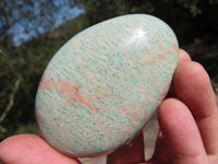 Polished Blue Kobi Amazonite Gallets x 12 From Zimbabwe - TopRock