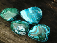 Polished Stunning Malacholla Free Forms  x 4 From Congo - Toprock Gemstones and Minerals 