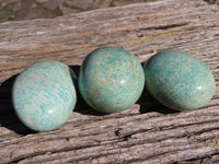 Polished Blue Kobi Amazonite Gallets x 12 From Zimbabwe - TopRock