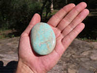 Polished Blue Kobi Amazonite Gallets x 12 From Zimbabwe - TopRock