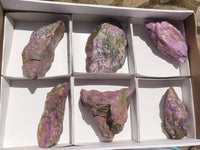 Natural Purple Stichtite With Green Serpentine Specimens  x 6 From Southern Africa - TopRock