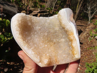 Polished Crystal Centred Agate Geodes  x 3 From Madagascar