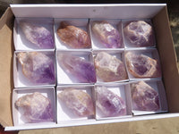 Natural Jacaranda Amethyst Crystals x 12 From Mumbwa, Zambia