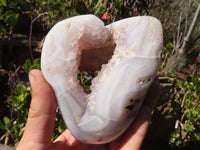 Polished Crystal Centred Agate Geodes  x 3 From Madagascar