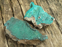 Natural Malachite & Silica Chrysocolla Specimens  x 2 From Congo - TopRock