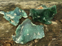 Polished Emerald Mtorolite / Chrome Chrysoprase Plates  x 3 From Zimbabwe - Toprock Gemstones and Minerals 