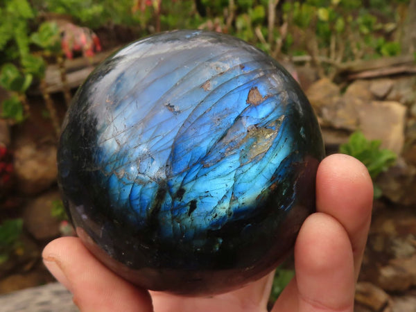 Polished Large Labradorite Spheres  x 2 From Tulear, Madagascar