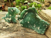 Polished Emerald Mtorolite / Chrome Chrysoprase Plates  x 3 From Zimbabwe - Toprock Gemstones and Minerals 