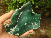 Polished Emerald Mtorolite / Chrome Chrysoprase Plates  x 3 From Zimbabwe - Toprock Gemstones and Minerals 