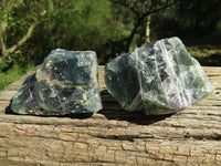 Natural Watermelon Fluorite Cobbed Specimens x 4 From Uis, Namibia - TopRock