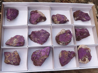 Natural Metallic Purpurite Cobbed Specimens  x 12 From Erongo, Namibia - Toprock Gemstones and Minerals 