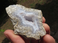 Natural Blue Lace Agate Geode Specimens  x 15 From Malawi - TopRock