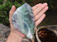 Polished Watermelon Fluorite Standing Slabs  x 3 From Namibia - TopRock