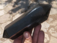 Polished Double Terminated Black Basalt Points  x 3 From Madagascar - TopRock