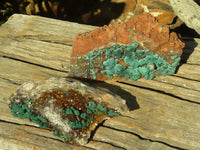 Natural Ball Malachite On Drusy Malachite  x 2 From Kambove, Congo