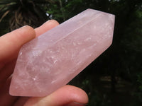 Polished Double Terminated Rose Quartz Points  x 3 From Madagascar - TopRock