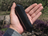 Polished Double Terminated Black Basalt Points  x 3 From Madagascar - TopRock