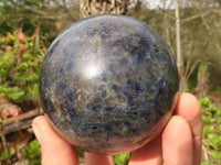 Polished Iolite & Pink Tourmaline Spheres  x 2 From Madagascar