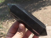 Polished Double Terminated Black Basalt Points  x 3 From Madagascar - TopRock