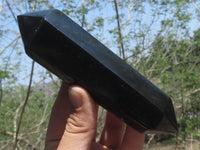 Polished Double Terminated Black Basalt Points  x 3 From Madagascar - TopRock