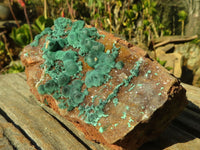 Natural Ball Malachite On Drusy Malachite  x 2 From Kambove, Congo