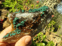 Natural Ball Malachite On Drusy Malachite  x 2 From Kambove, Congo