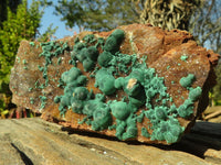 Natural Ball Malachite On Drusy Malachite  x 2 From Kambove, Congo