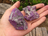 Natural Metallic Purpurite Cobbed Specimens  x 12 From Erongo, Namibia - Toprock Gemstones and Minerals 