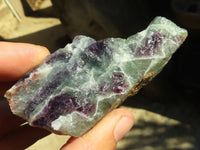 Natural Rough Watermelon Fluorite Cobbed Specimens  x 12 From Uis, Namibia