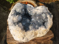 Natural XXL Gemmy Blue Double Barrelled Celestite Geode  x 1 From Sakoany, Madagascar - Toprock Gemstones and Minerals 