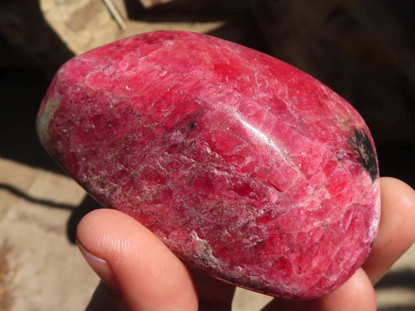 Polished Red Rhodonite Free Forms x 6 From Zimbabwe