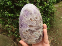 Polished Smokey Flower Amethyst Standing Free Form  x 1 From Madagascar - TopRock