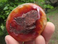 Polished Carnelian Agate Palm Stones  x 12 From Madagascar - TopRock