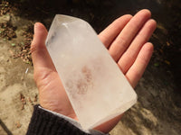 Polished Large Clear Quartz Points x 2 From Madagascar