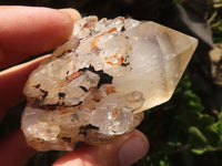 Natural Cascading White Phantom Quartz Clusters  x 12 From Luena, Congo - Toprock Gemstones and Minerals 