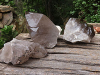 Natural Large Smokey Quartz Crystals  x 3 From Malawi - TopRock