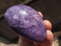 Polished Purple Lepidolite Gallets  x 12 From Zimbabwe