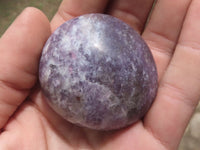 Polished Purple Lepidolite Palm Stones  x 12 From Madagascar - TopRock