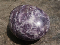 Polished Purple Lepidolite Palm Stones  x 12 From Madagascar - TopRock