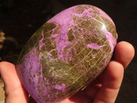 Polished Purple Stichtite & Serpentine Standing Free Forms x 2 From Barberton, South Africa