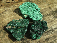 Natural Chatoyant Silky Malachite Specimens  x 12 From Kasompe, Congo - Toprock Gemstones and Minerals 