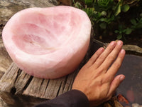 Polished Extra Large Pink Rose Quartz Bowl  x 1 From Ambatondrazaka, Madagascar - Toprock Gemstones and Minerals 