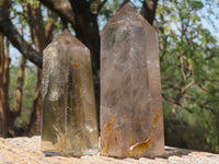 Polished Beautiful Trio Of Smokey Quartz Points  x 3 From Madagascar - TopRock